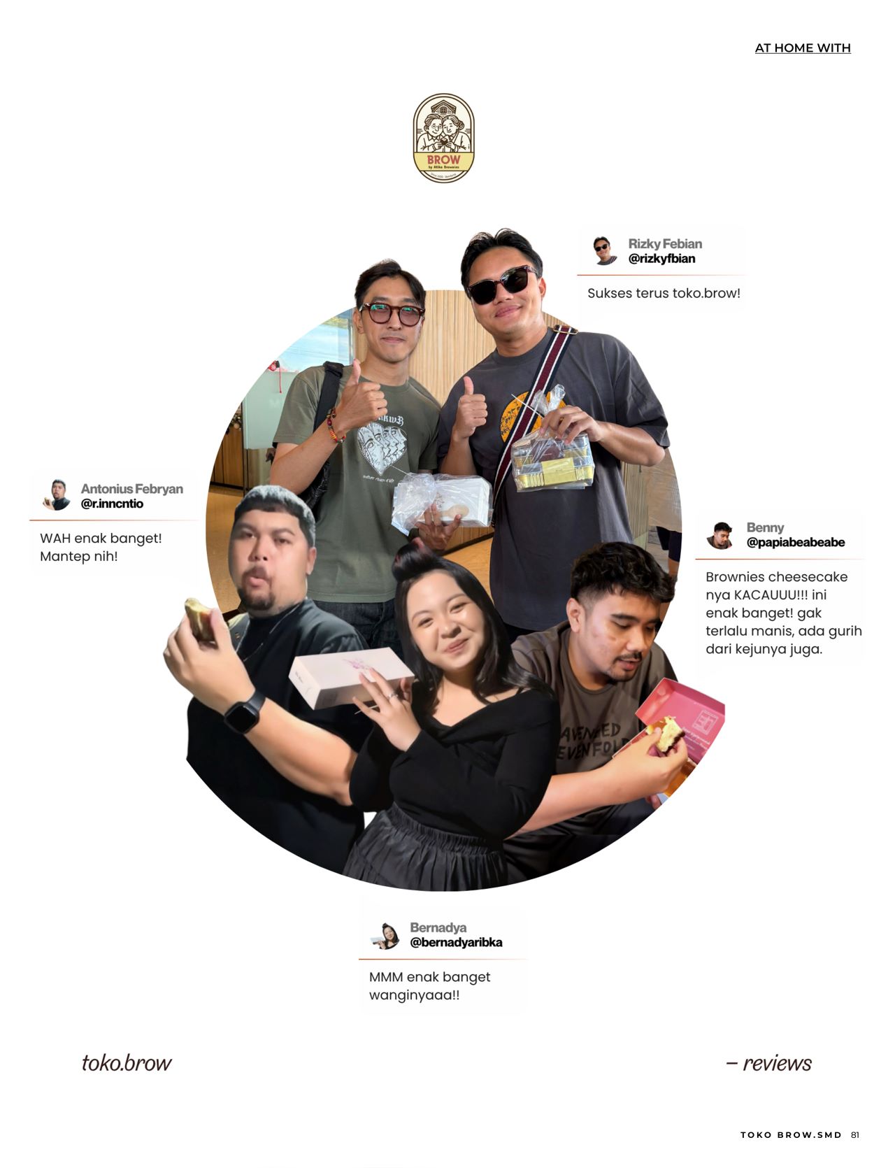 Para public figure yang sudah mencoba kelezatan brownies khas Toko Brow